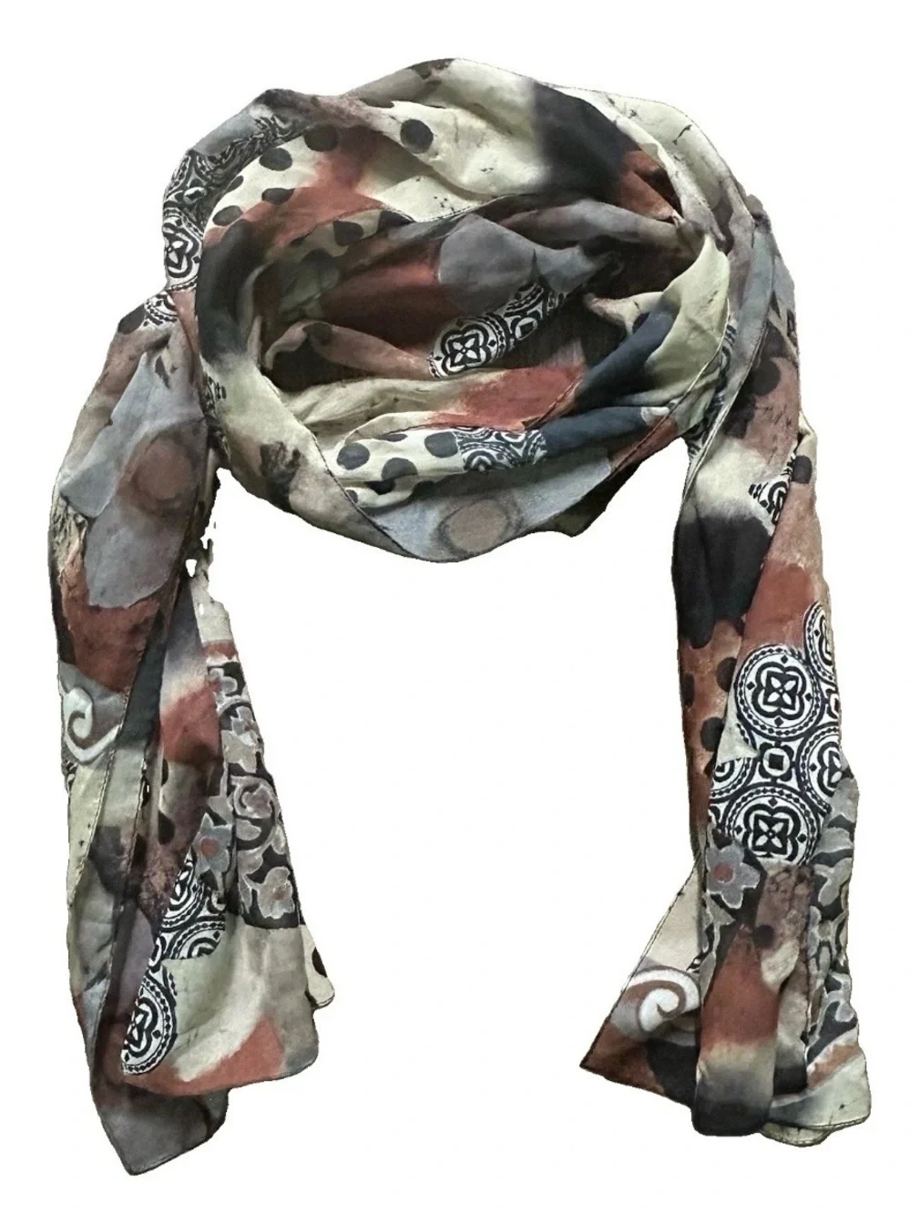 Women’s Multicolor Patterned Lightweight Scarf